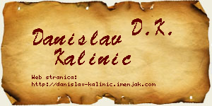 Danislav Kalinić vizit kartica